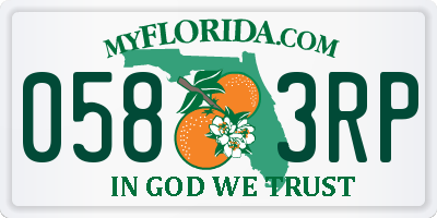 FL license plate 0583RP
