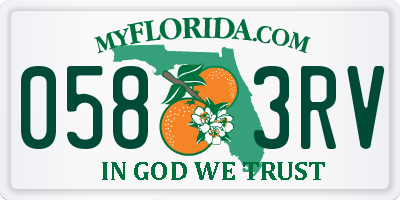 FL license plate 0583RV