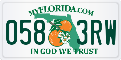 FL license plate 0583RW