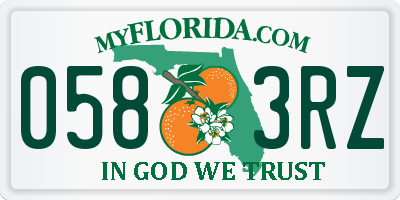 FL license plate 0583RZ