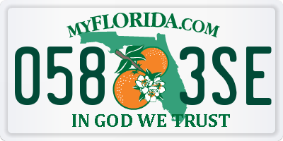 FL license plate 0583SE