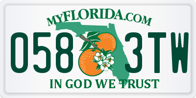 FL license plate 0583TW