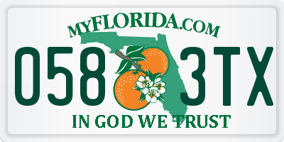 FL license plate 0583TX