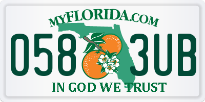 FL license plate 0583UB