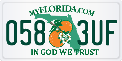 FL license plate 0583UF