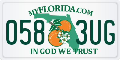 FL license plate 0583UG