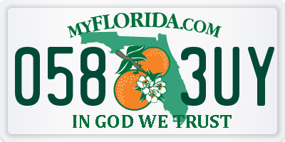 FL license plate 0583UY