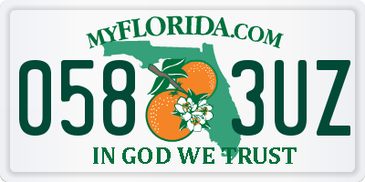 FL license plate 0583UZ