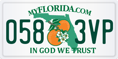 FL license plate 0583VP