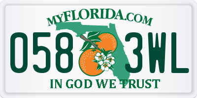 FL license plate 0583WL