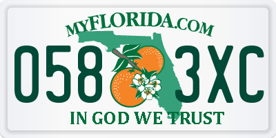FL license plate 0583XC