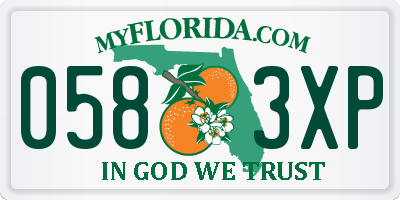 FL license plate 0583XP