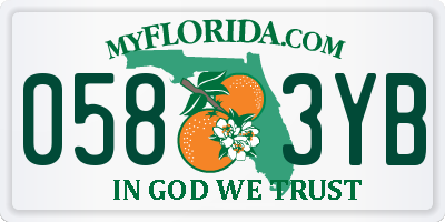 FL license plate 0583YB