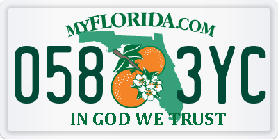 FL license plate 0583YC