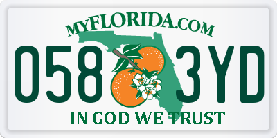 FL license plate 0583YD