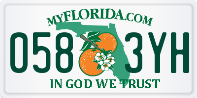 FL license plate 0583YH