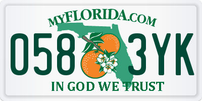 FL license plate 0583YK