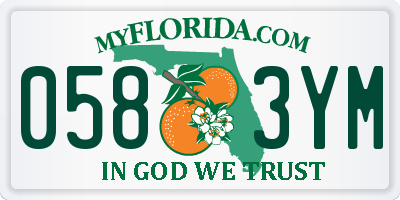 FL license plate 0583YM