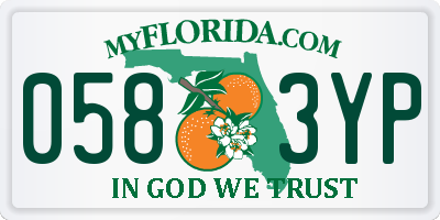FL license plate 0583YP