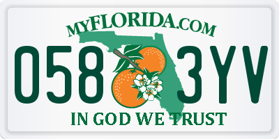 FL license plate 0583YV