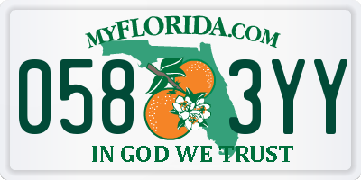 FL license plate 0583YY