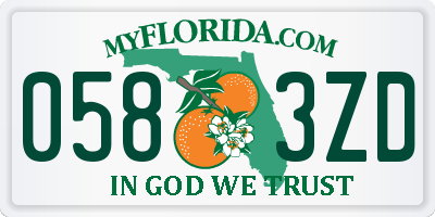 FL license plate 0583ZD