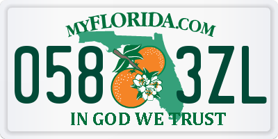 FL license plate 0583ZL