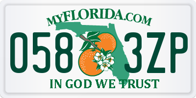 FL license plate 0583ZP