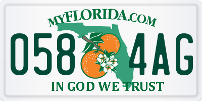 FL license plate 0584AG