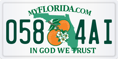 FL license plate 0584AI