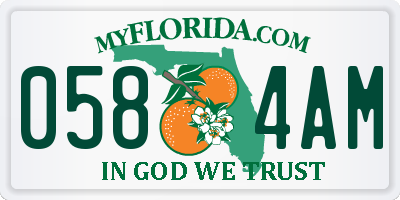 FL license plate 0584AM