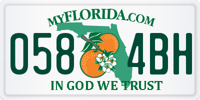FL license plate 0584BH