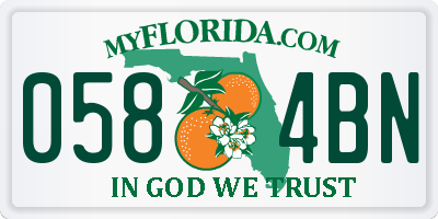 FL license plate 0584BN