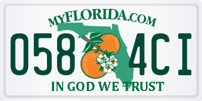 FL license plate 0584CI