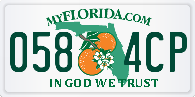 FL license plate 0584CP