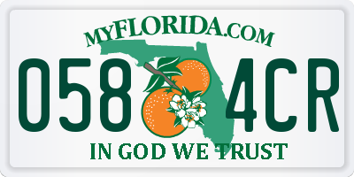 FL license plate 0584CR