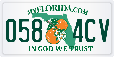 FL license plate 0584CV