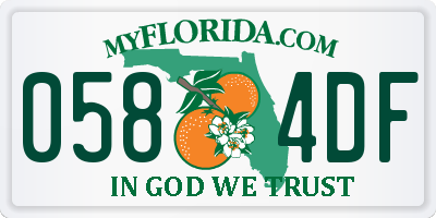 FL license plate 0584DF
