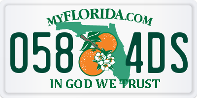 FL license plate 0584DS