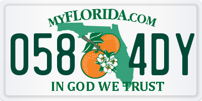 FL license plate 0584DY