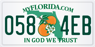 FL license plate 0584EB