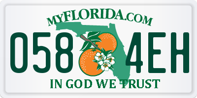 FL license plate 0584EH