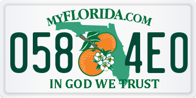 FL license plate 0584EO