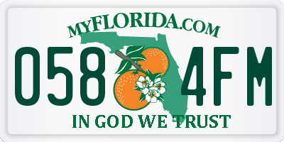 FL license plate 0584FM