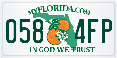 FL license plate 0584FP