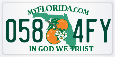 FL license plate 0584FY