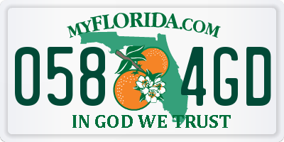 FL license plate 0584GD