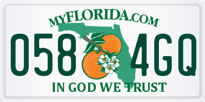 FL license plate 0584GQ