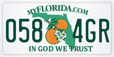 FL license plate 0584GR