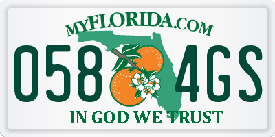 FL license plate 0584GS